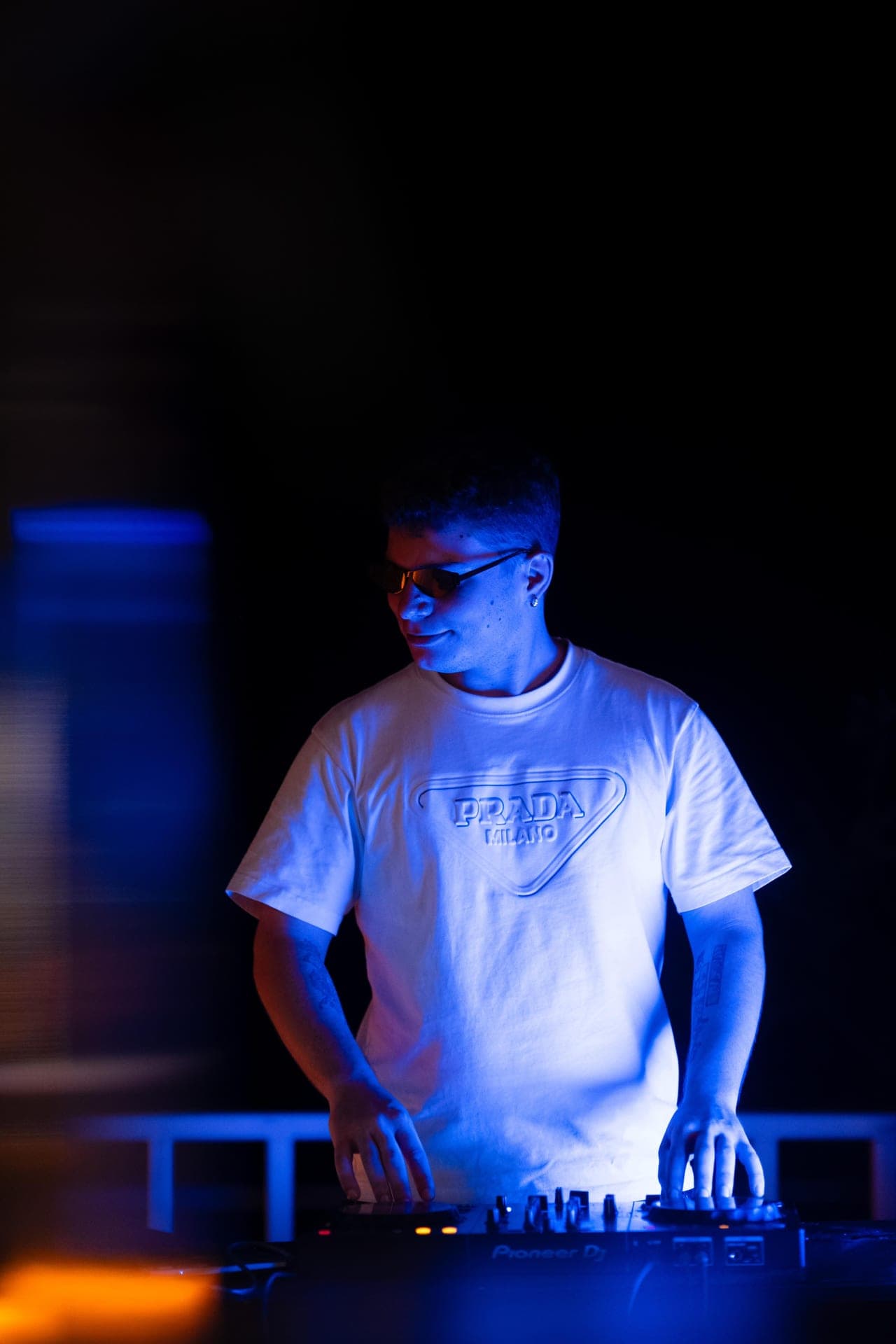 DJ set at a night event